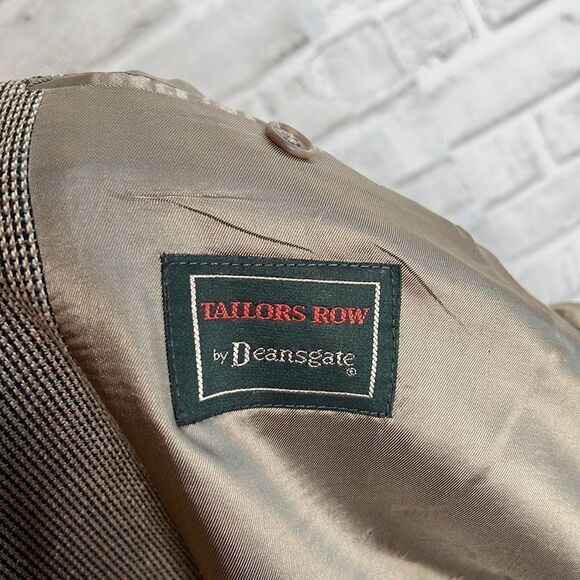 Tailor’s Row by Deansgate Silk & Wool Blazer Suit Jacket Coat Size 46R Vintage - Picture 5 of 7